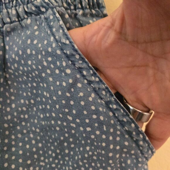 Thread & Supply NWOT Tencel Chambray Polka Dot Joggers Size M - Picture 3 of 6